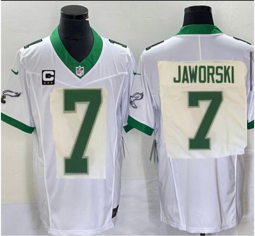 2023 Men NFL Philadelphia Eagles #7 Jaworski Green alternate custom Jersey->philadelphia eagles->NFL Jersey